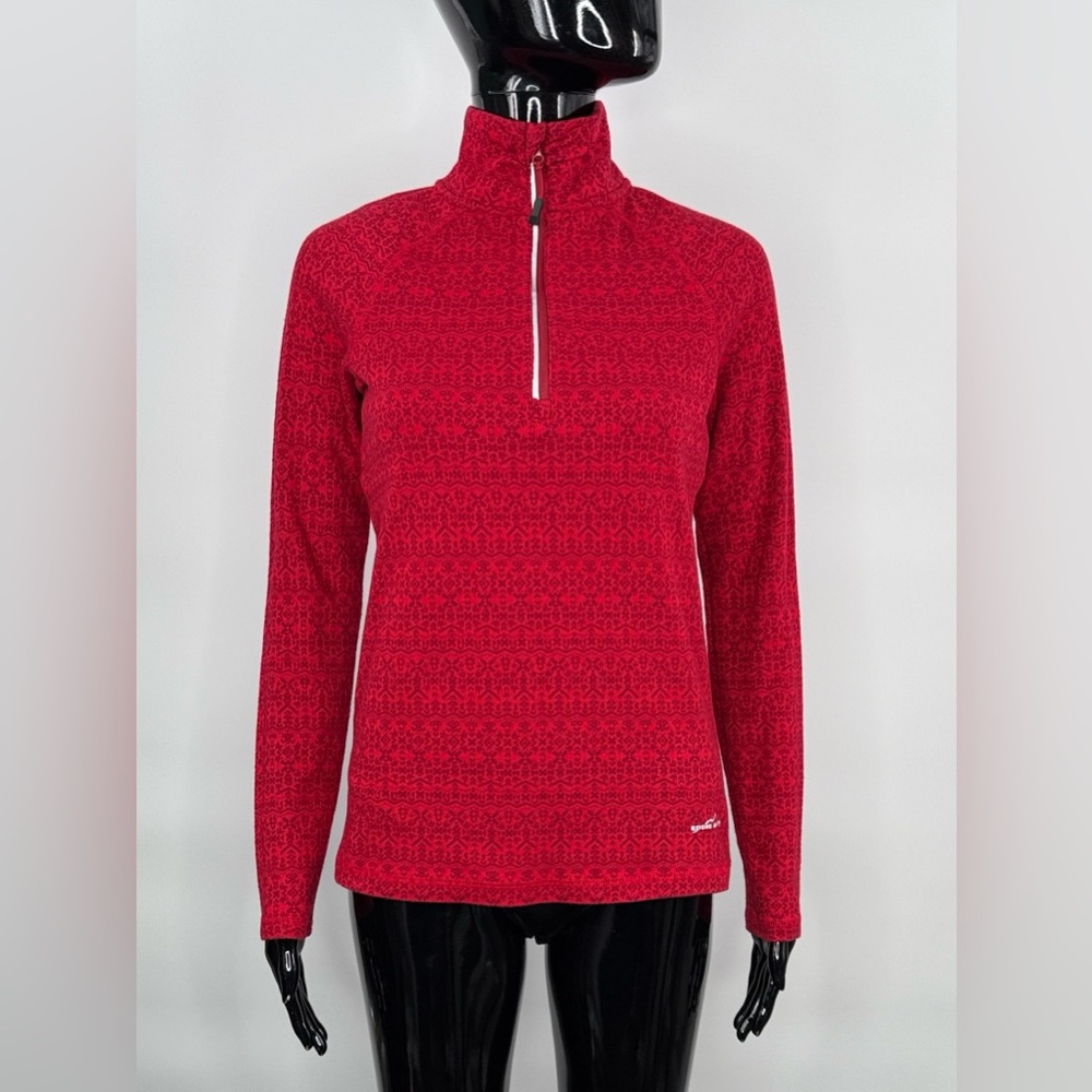 Fair Isle Eddie Bauer Mock Neck Quarter Zip Size Small - Picture 2 of 4